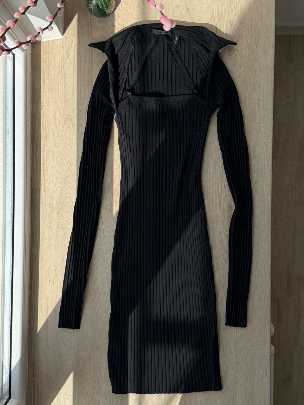 Helmut Lang Helmut Lang Mini Dress Pima Cotton Black Size XS / US 0-2 / IT 36-38 - 4 Thumbnail