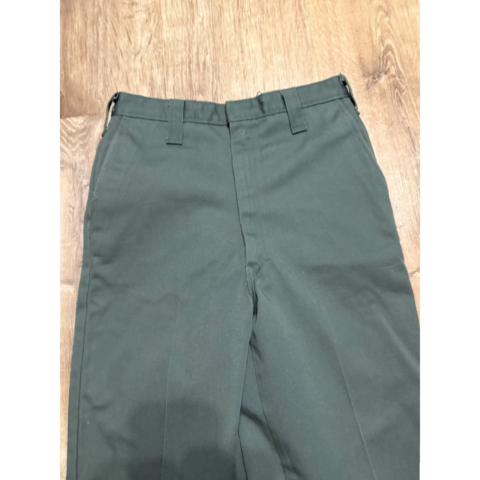 Olive VINTAGE Dress Pants Olive Green 25x28 Talon Zipper 1960s 1970s Cotton Unbranded Adults Mens Womens? Size US 26 / EU 42 - 5 Thumbnail