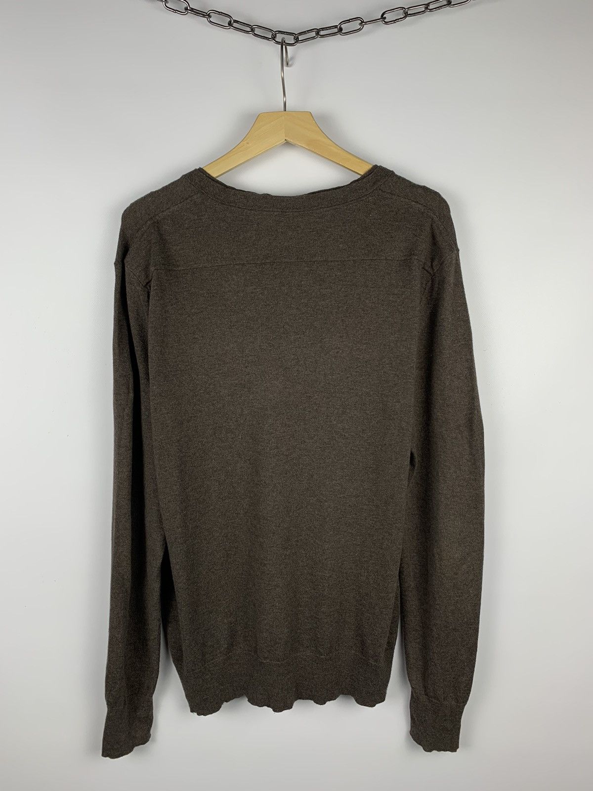 Allsaints Allsaints Mitaka V Neck Sweater Brown Cotton/Cashmere Luxury Size US L / EU 52-54 / 3 - 7 Thumbnail