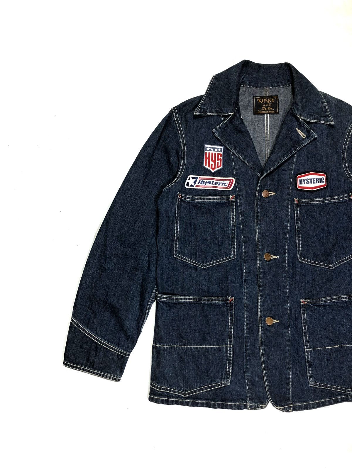 Hysteric Glamour × Japanese Brand × Le Grande Bleu (L.G.B.) Hysteric Glamour Chaos Patch Chore Jacket Size US M / EU 48-50 / 2 - 2 Thumbnail