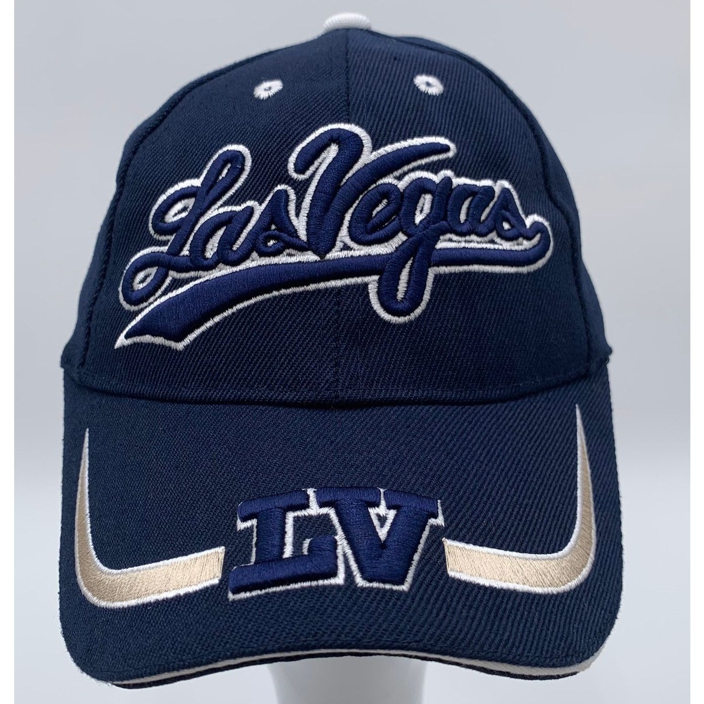 Other Las Vegas Adjustable Cap Blue Silver Hook and Loop Closure Size ONE SIZE - 1 Thumbnail