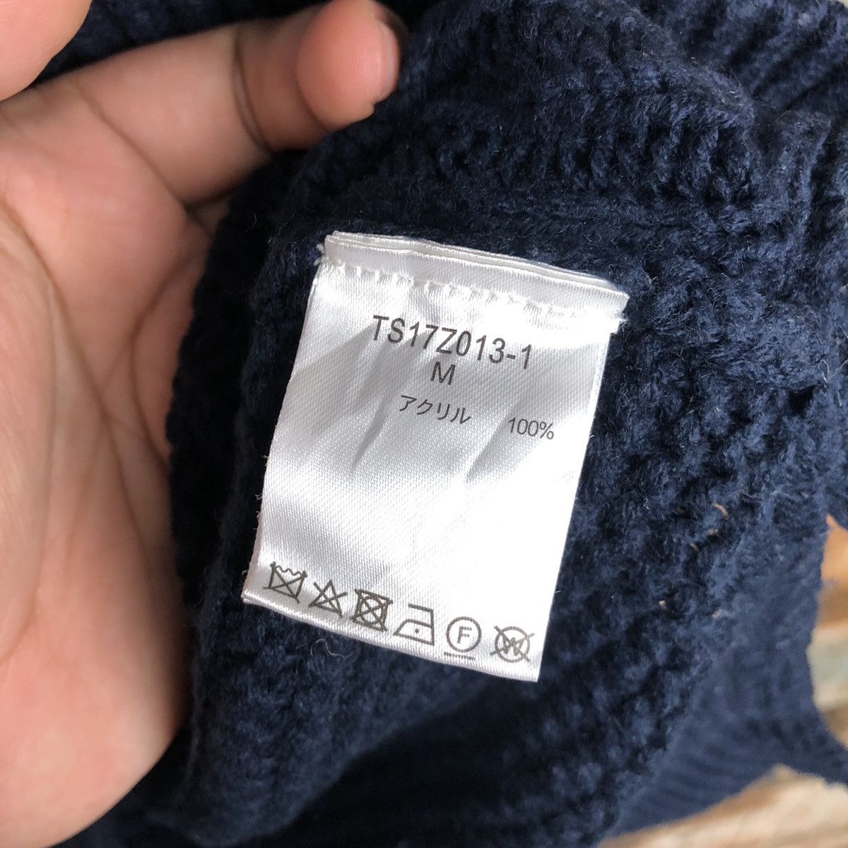 Aran Isles Knitwear DL Studio Clip Dark Blue cable Knitwear #C607 Size M / US 6-8 / IT 42-44 - 11 Thumbnail