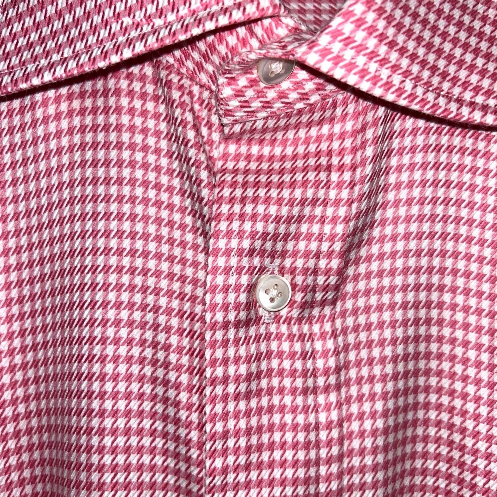 Kamakura VINTAGE Kamakura Maker’s 1991 Check Button Up Shirt Japan Made Sz Large Pink Cotton Long Sleeve 15-32-1/3 Mens Slim Modern Casual Workwear 90s Size US L / EU 52-54 / 3 - 4 Thumbnail