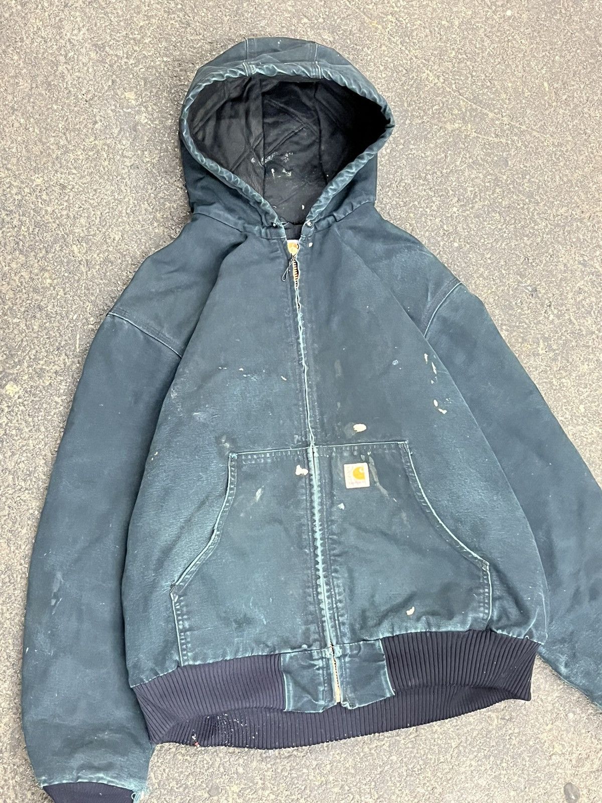 Carhartt × Vintage Carhartt faded and distressed black hooded jacket hype rare Size US XL / EU 56 / 4 - 3 Thumbnail
