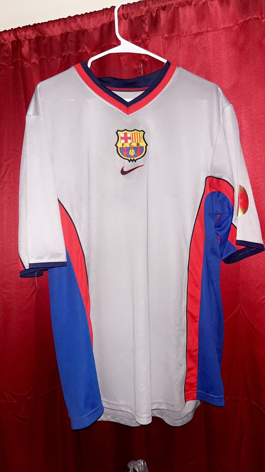 Nike × Vintage RIVALDO Barcelona Shirt- 1999/2000 -Nike Jersey Away Barca Size US XXL / EU 58 / 5 - 2 Thumbnail