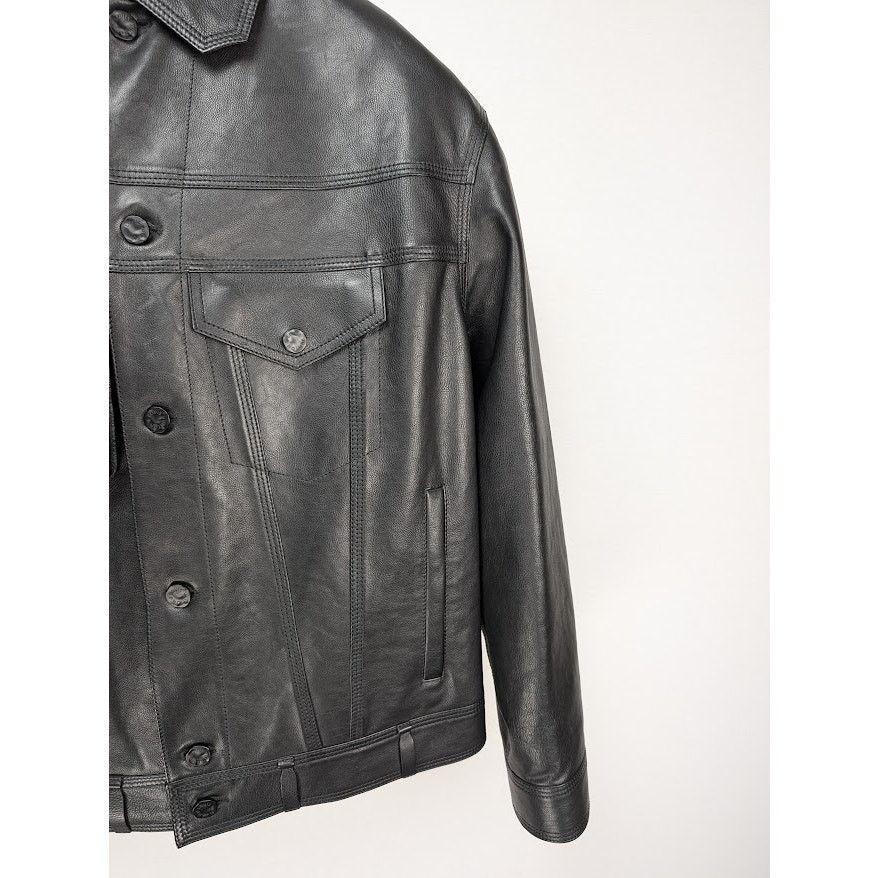 Louis Vuitton o1rshd1 Chain Leather Trucker Jacket in Black Size US M / EU 48-50 / 2 - 4 Thumbnail