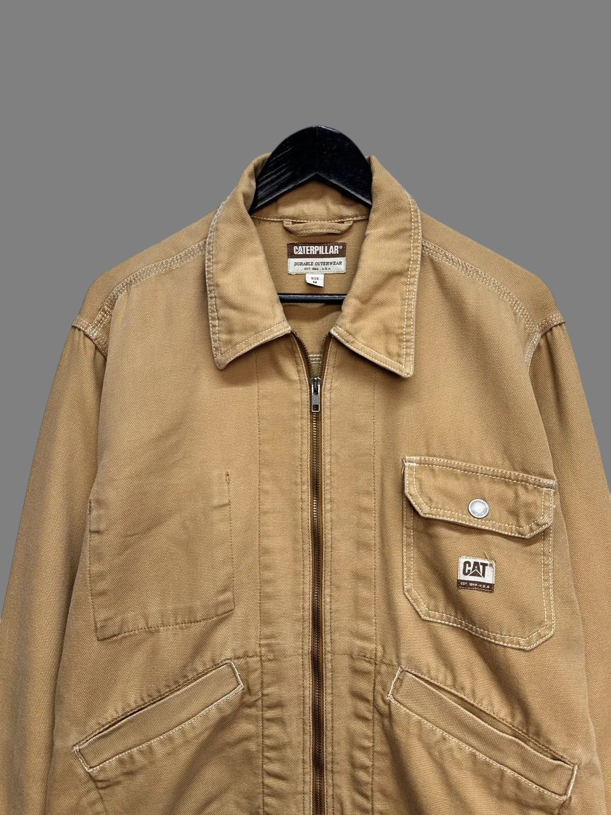 Japanese Brand Caterpillar Beige Workwear Jacket Utility Y2K Style Size US M / EU 48-50 / 2 - 3 Thumbnail