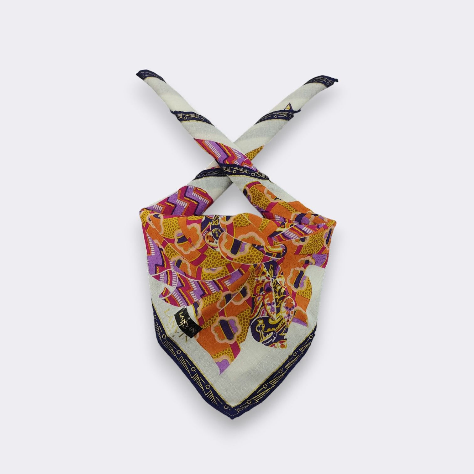 Lanvin Vintage Lanvin Handkerchief Neckerchief Bandana H113D Size ONE SIZE - 1 Thumbnail