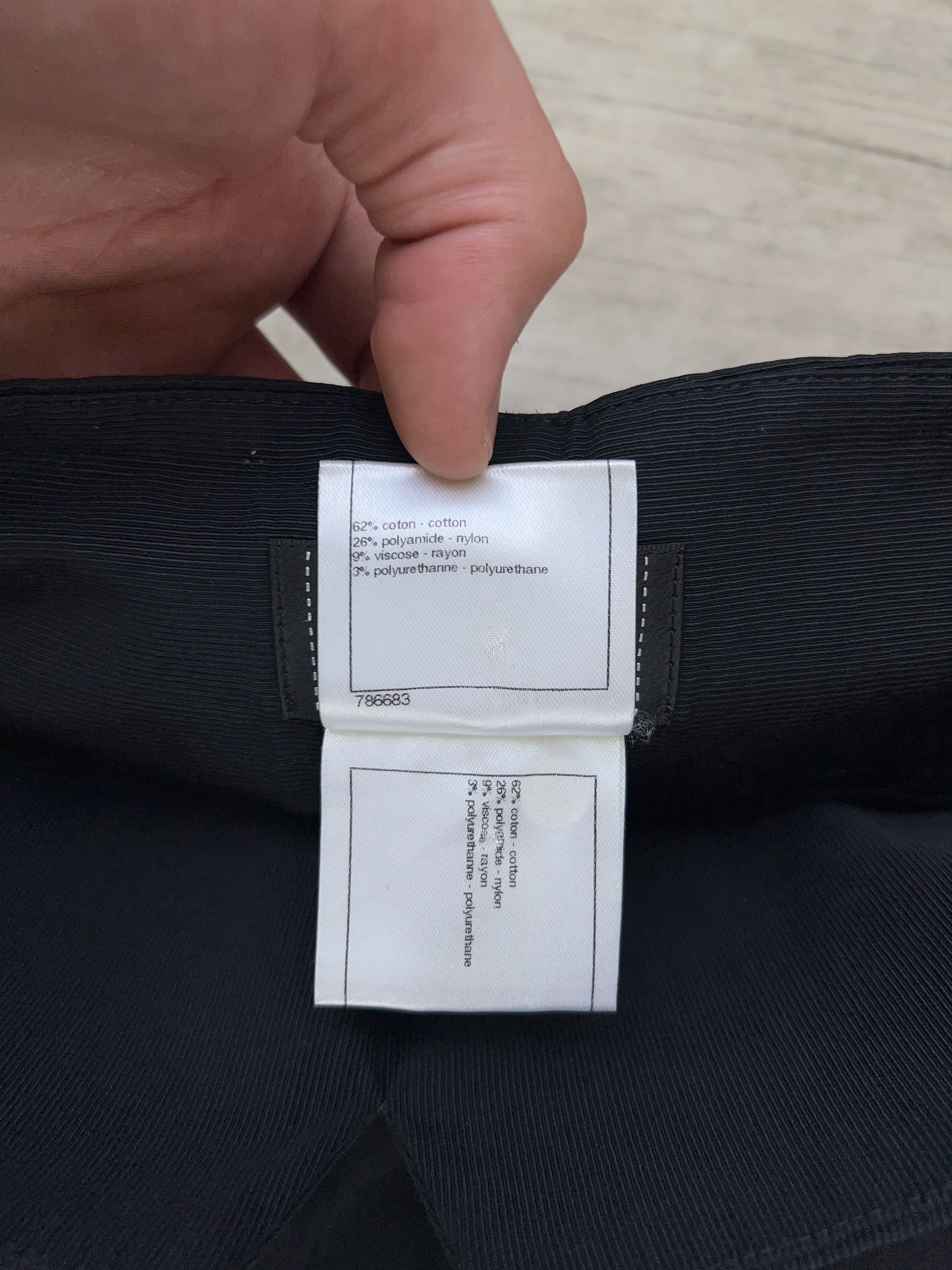 Chanel × Designer Womens 2009 Ribbed Wide Leg Palazzo Pants Trousers Black Size 28" / US 6 / IT 42 - 8 Thumbnail