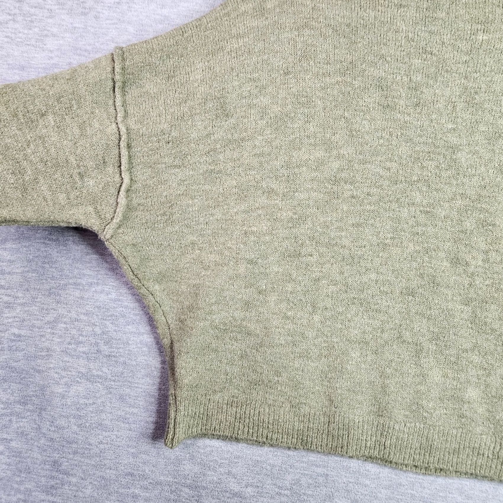 Vintage Nina Kendosa Paris Sweater Women Cropped Green Pullover L/XL New Size L / US 10 / IT 46 - 3 Thumbnail