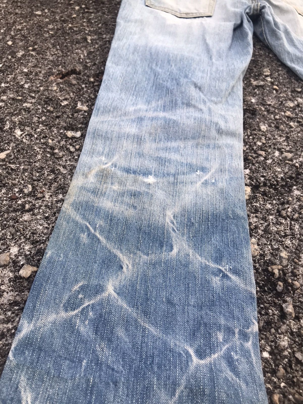 Japanese Brand Vintage Y2K Blue Way Distressed Denim pants Size US 28 / EU 44 - 7 Thumbnail