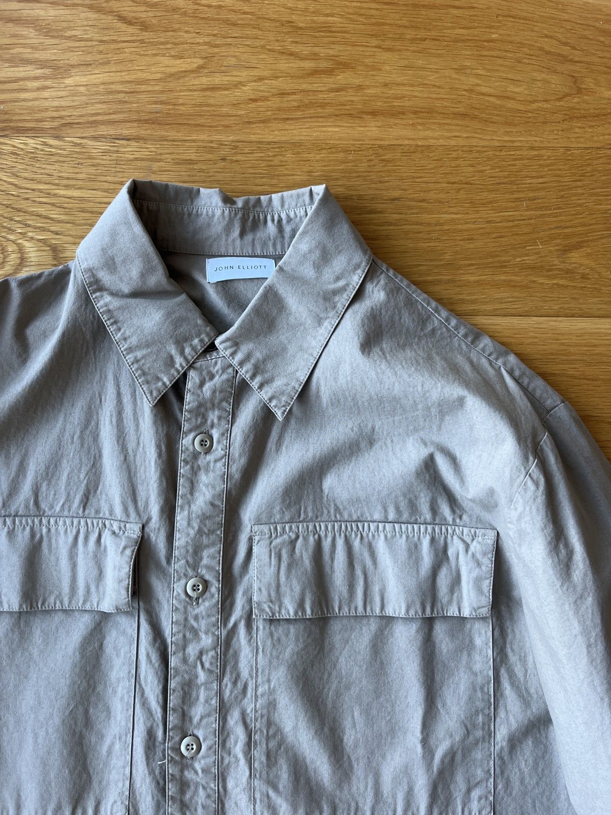 John Elliott Cotton Himalayan Work Shirt - Tan - Size 1 (Small) Size US S / EU 44-46 / 1 - 5 Thumbnail