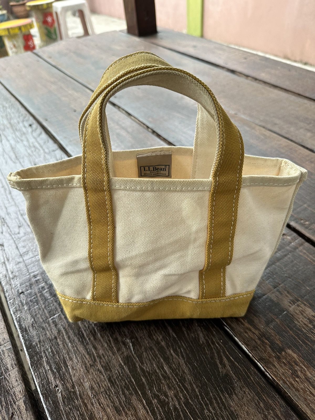 Vintage LL bean canvas tote bag