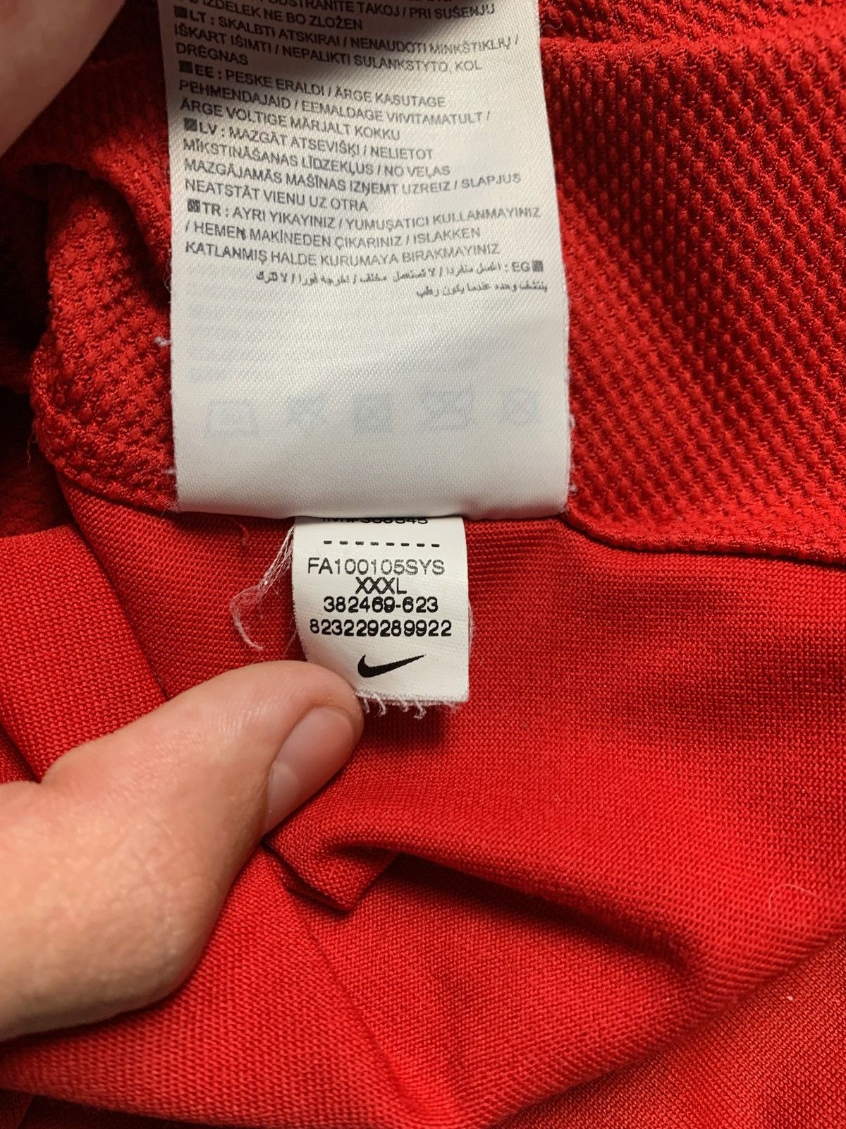 Nike × Vintage Vintage Nike Manchester United soccer jersey XXXL rare red Size US XXL / EU 58 / 5 - 5 Thumbnail