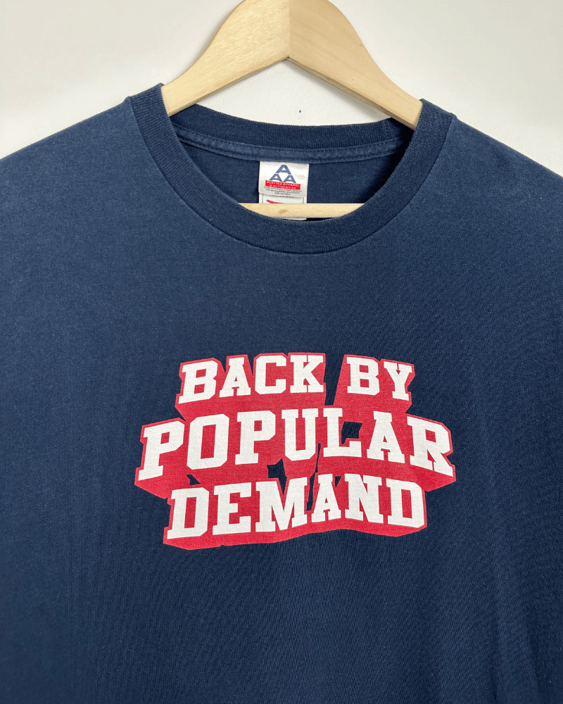 Alstyle × Vintage Vintage "Back By Popular Demand" Humor T-Shirt - Size Large Size US L / EU 52-54 / 3 - 4 Thumbnail