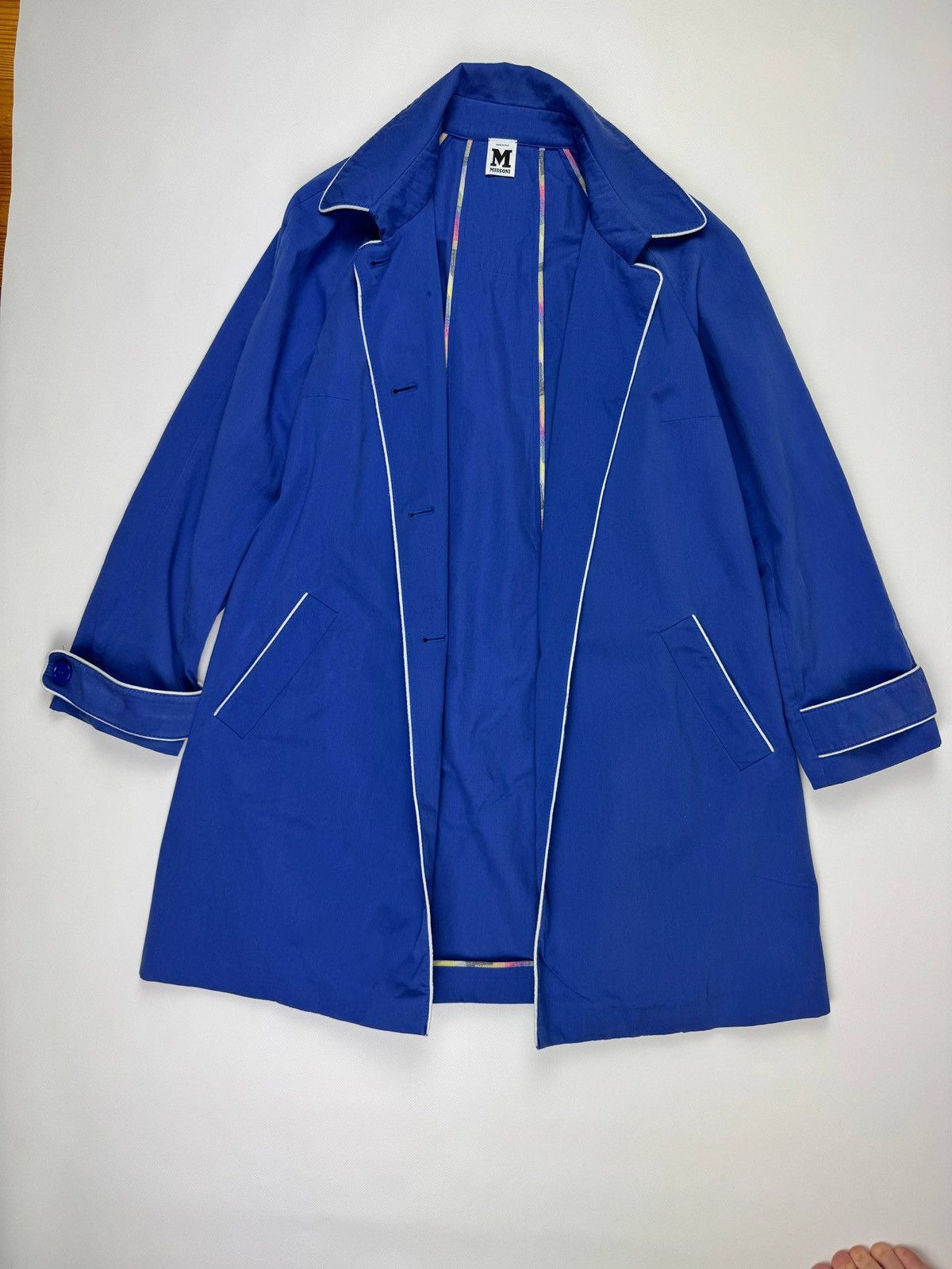 Missoni Missoni Blue Cotton Coat - Made in Italy Size M / US 6-8 / IT 42-44 - 1 Thumbnail