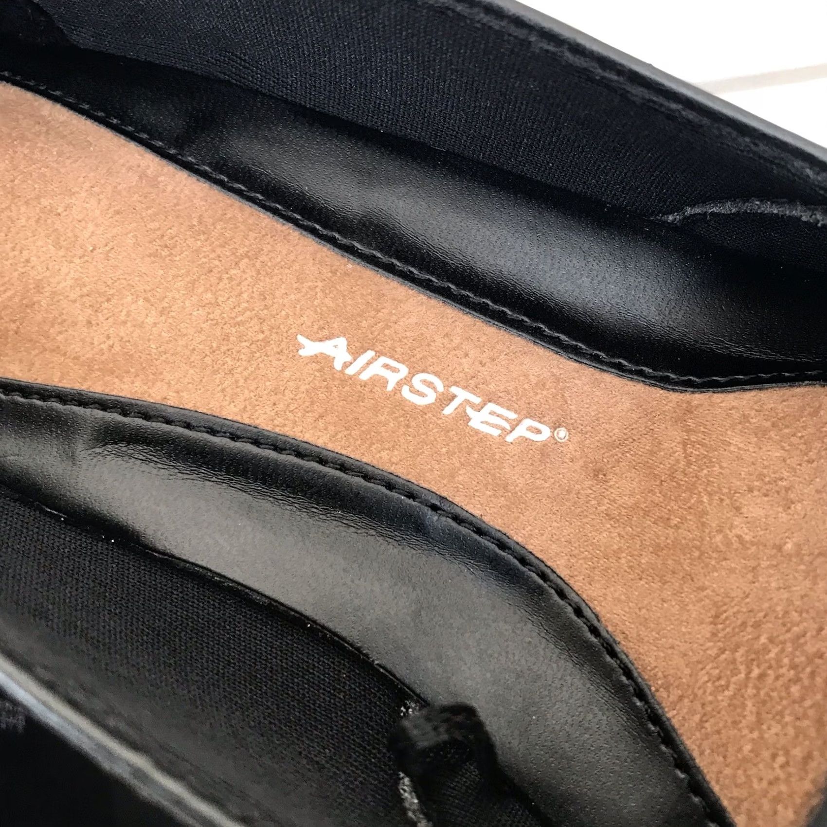 Vintage Airstep Women Black Treasure Faux Leather Slip-On Comfort Heels Pumps 9 Size US 9 / IT 39 - 6 Thumbnail
