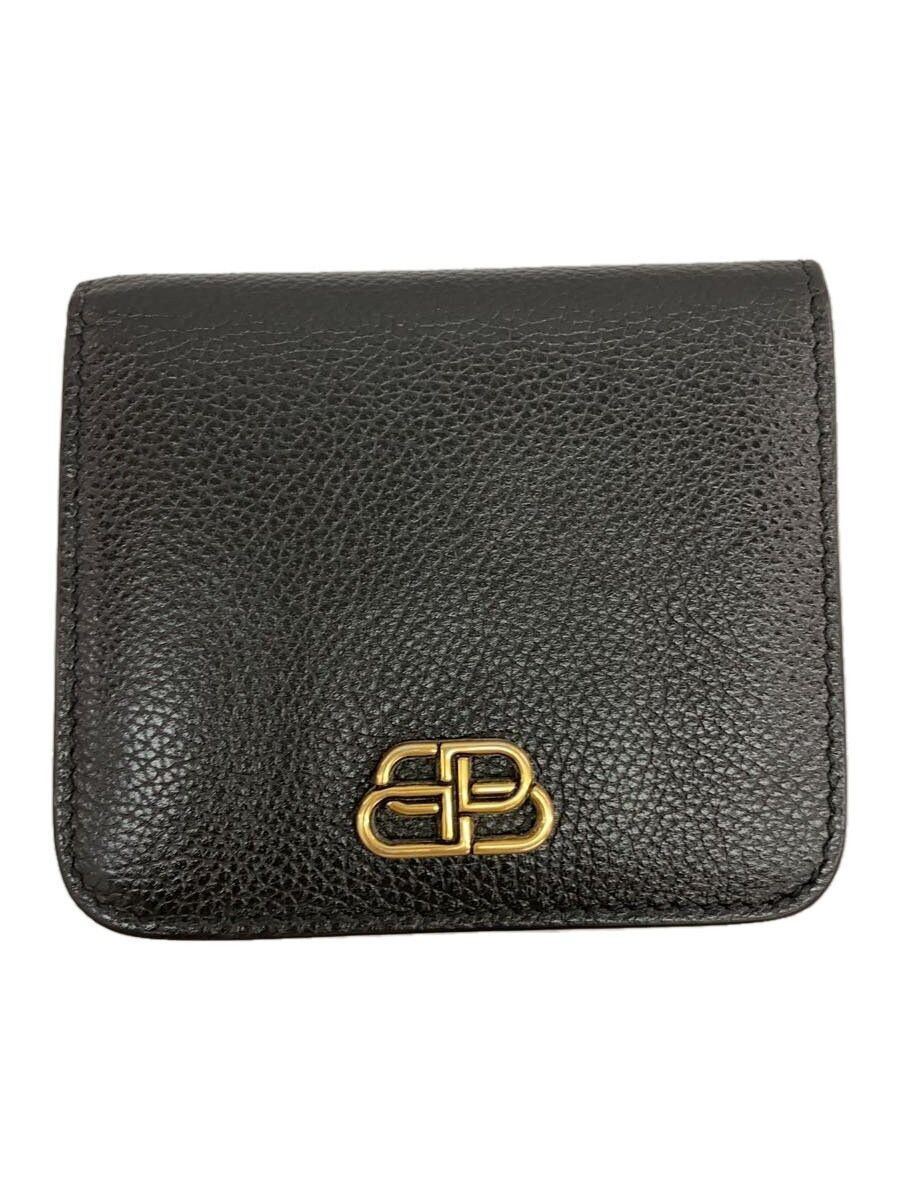 Balenciaga Balenciaga Leather Bi-Fold Wallet Black Size ONE SIZE - 1 Thumbnail