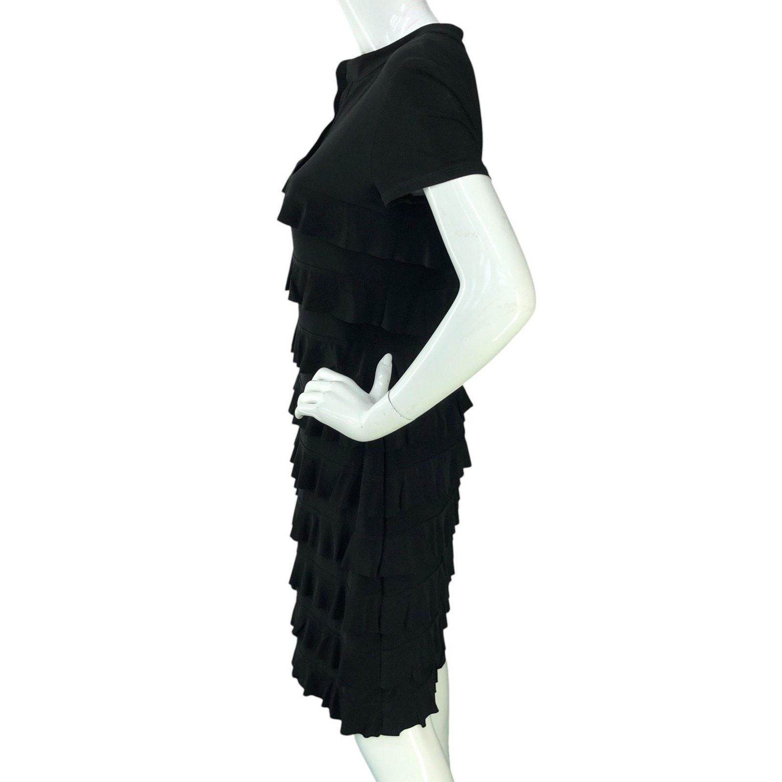 Joseph Ribkoff Joseph Ribkoff Dress 8 Short Sleeve Ruffle Tiered Knee Lngth Size M / US 6-8 / IT 42-44 - 5 Thumbnail