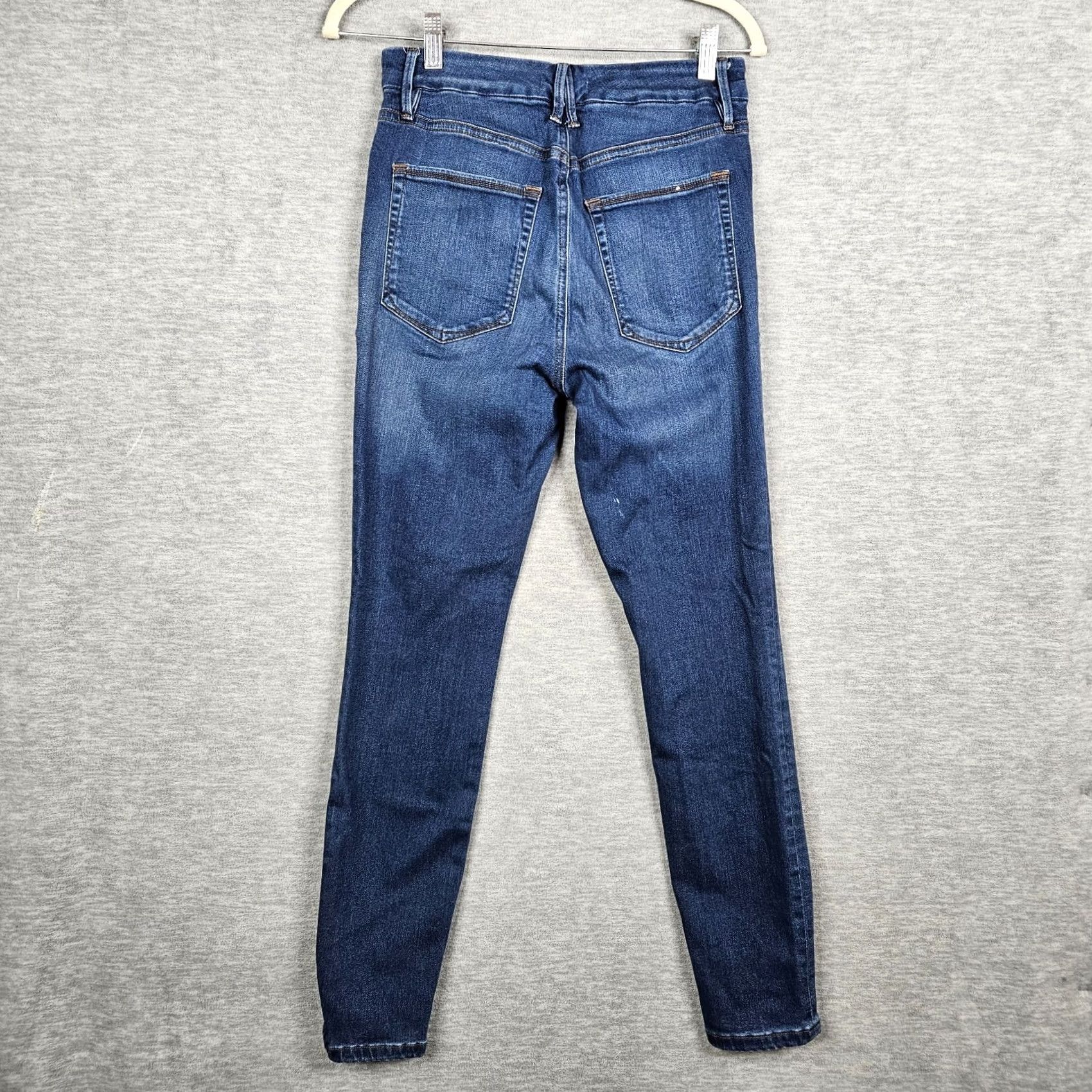 Good American Good American Jeans Skin n y Blue Casual Women Size 8/29 Mid Rise Pockets Denim Cotton Elastane Viscose Regular Size 29" - 4 Thumbnail