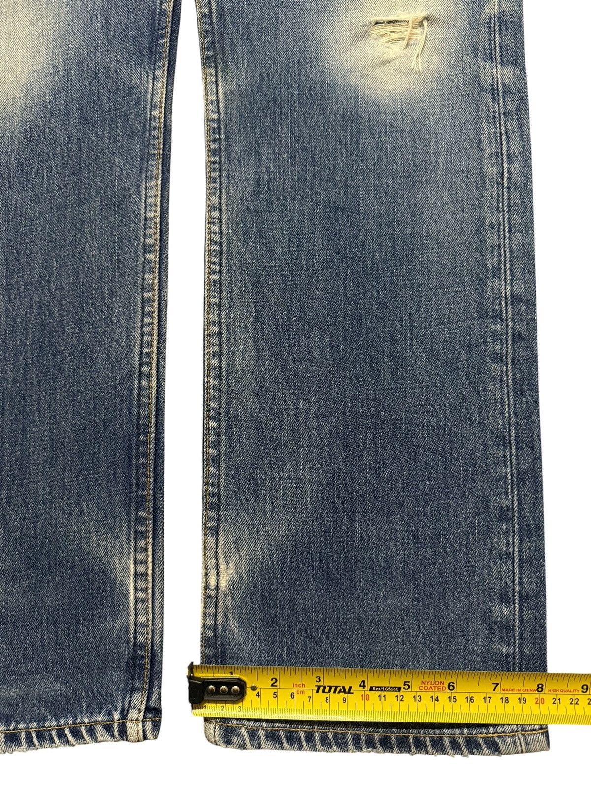 Levi's Vintage 90s Levis 505 Blue Faded Wash Distress Straight Leg Size US 32 / EU 48 - 13 Thumbnail