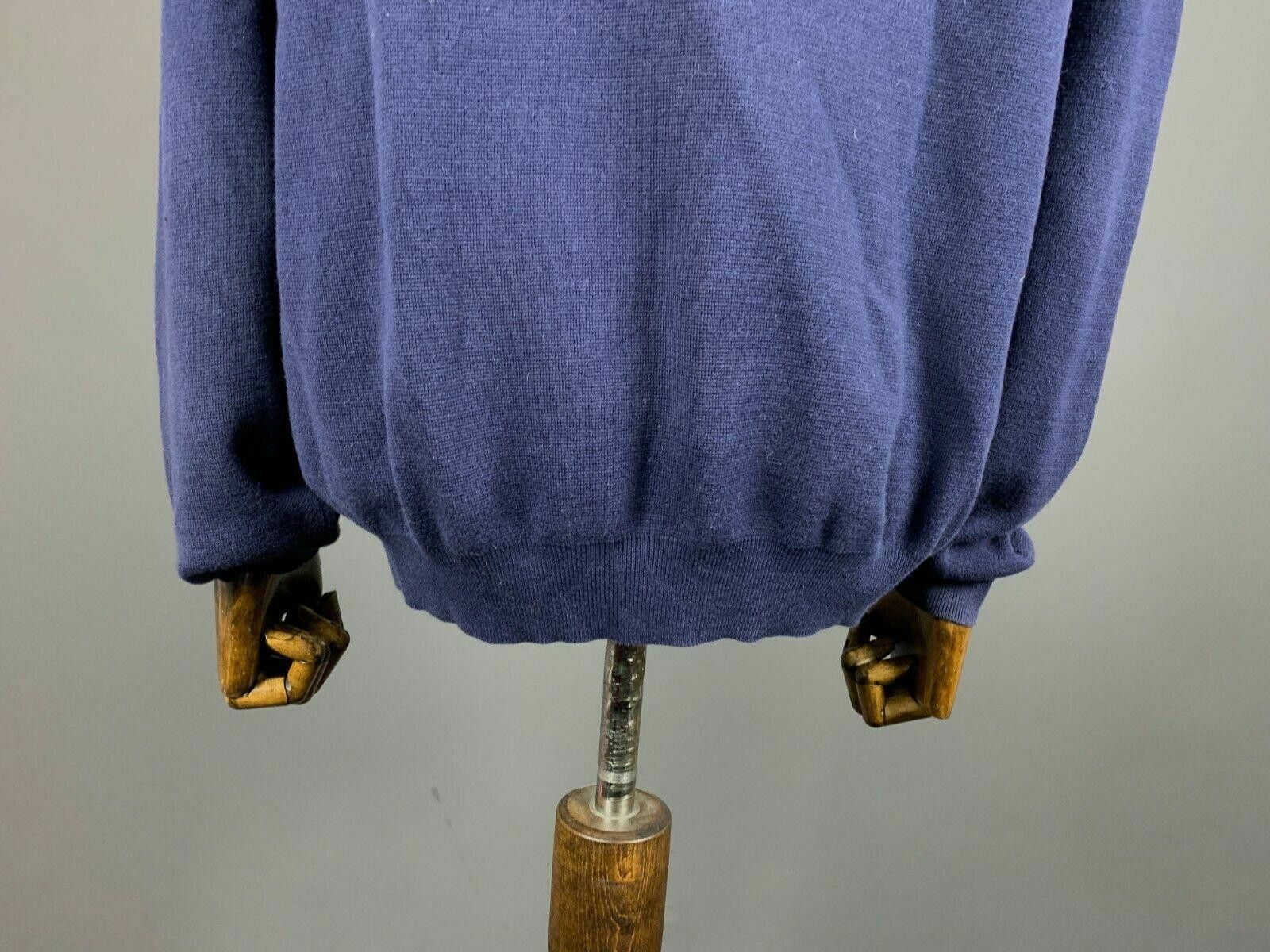 Carlo Colucci Men Carlo Colucci Blue V-Neck 100% Cotton Sweater Size 50 Size US M / EU 48-50 / 2 - 8 Thumbnail