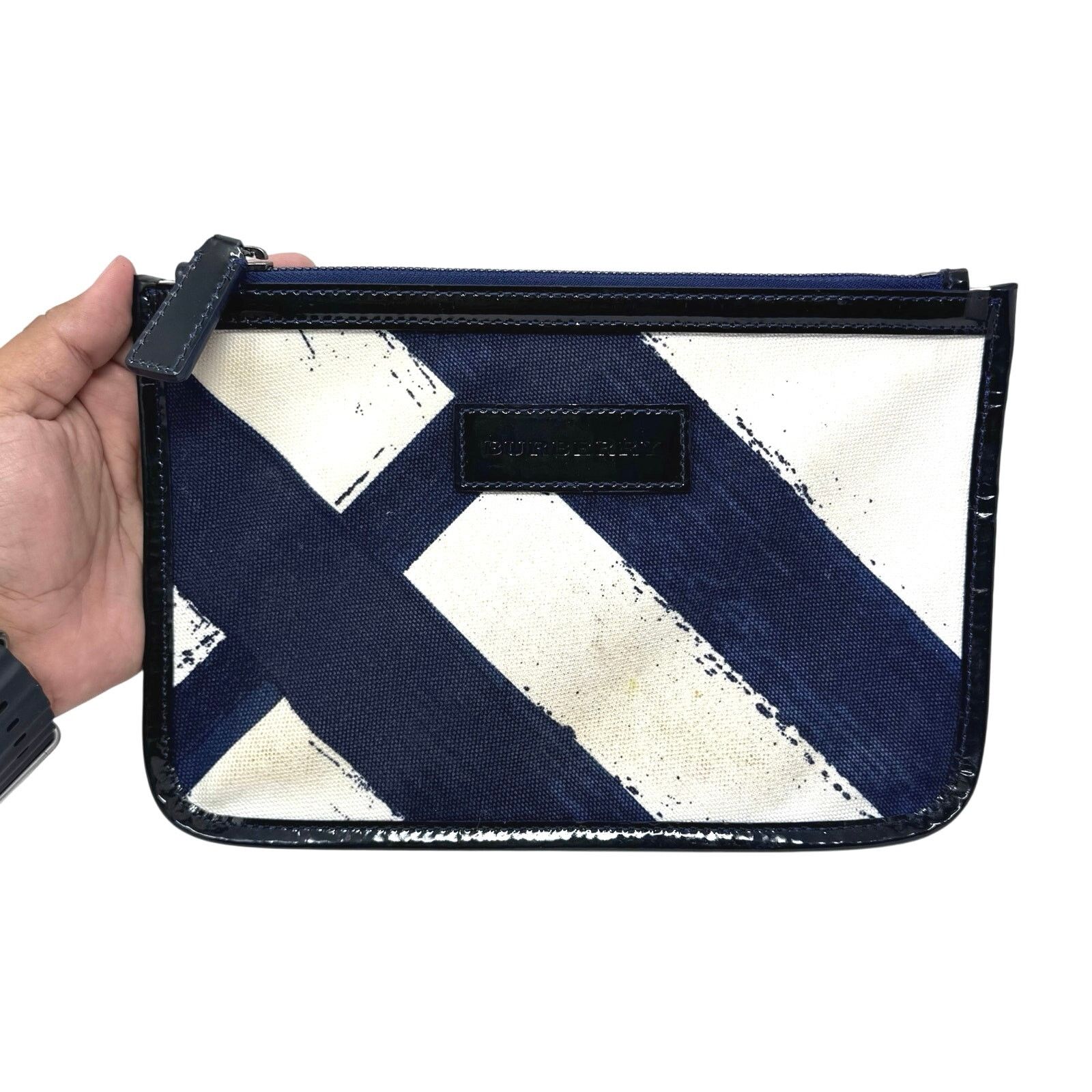 Burberry Burberry Striped Canvas Pouch Size ONE SIZE - 5 Thumbnail
