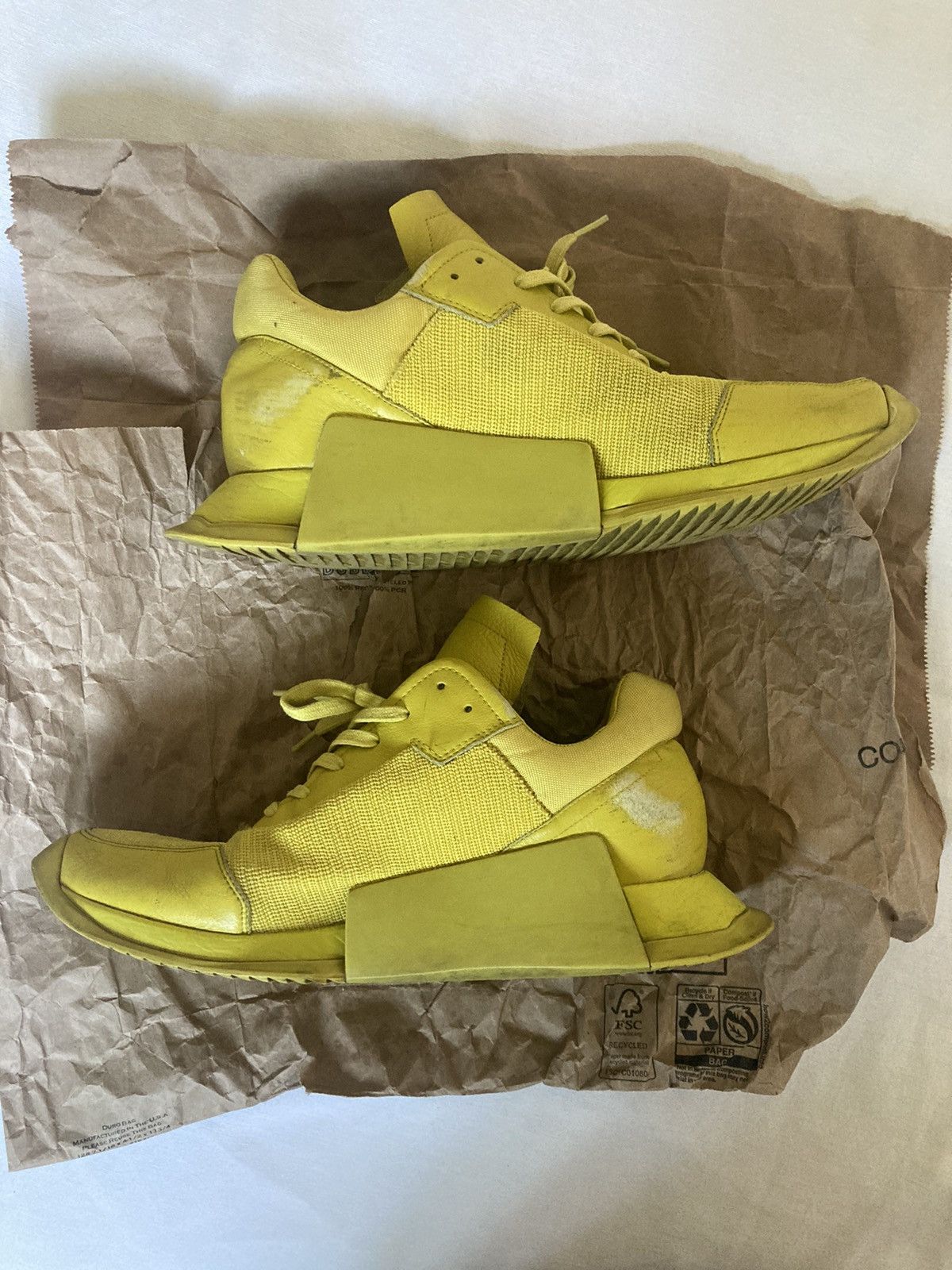 Adidas × Rick Owens Rick Owens x Adidas Yellow Level Runner Size US 11 / EU 44 - 3 Thumbnail