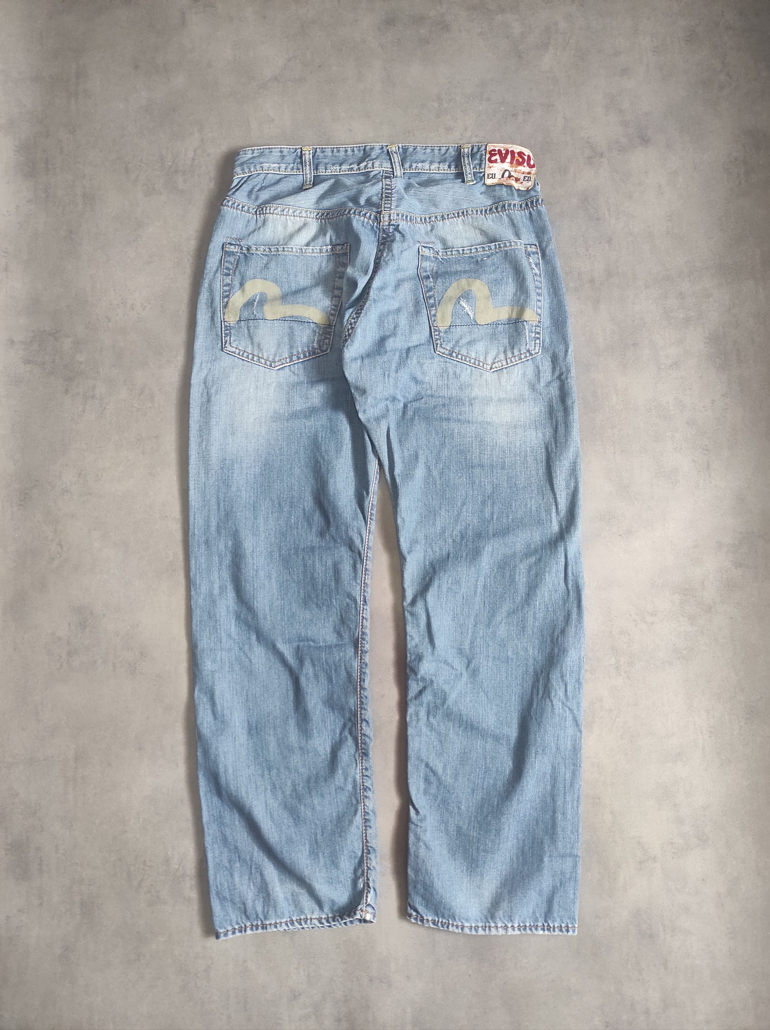 Evisu evisu seagull print jeans japan y2k Size US 31 - 1 Thumbnail
