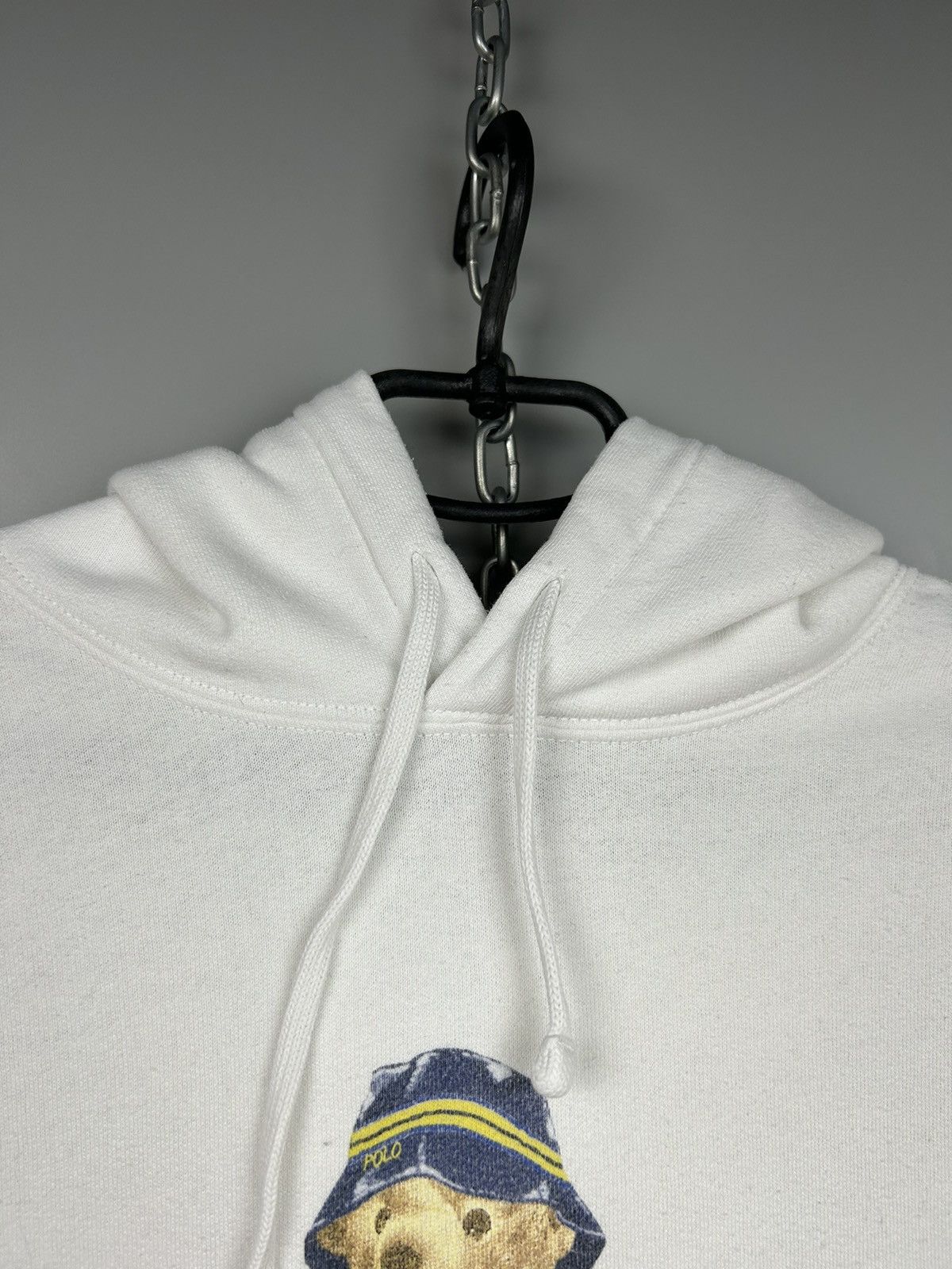 Vintage POLO BEAR by Ralph Lauren White Hoodie Sweatshirt Size US M / EU 48-50 / 2 - 3 Thumbnail