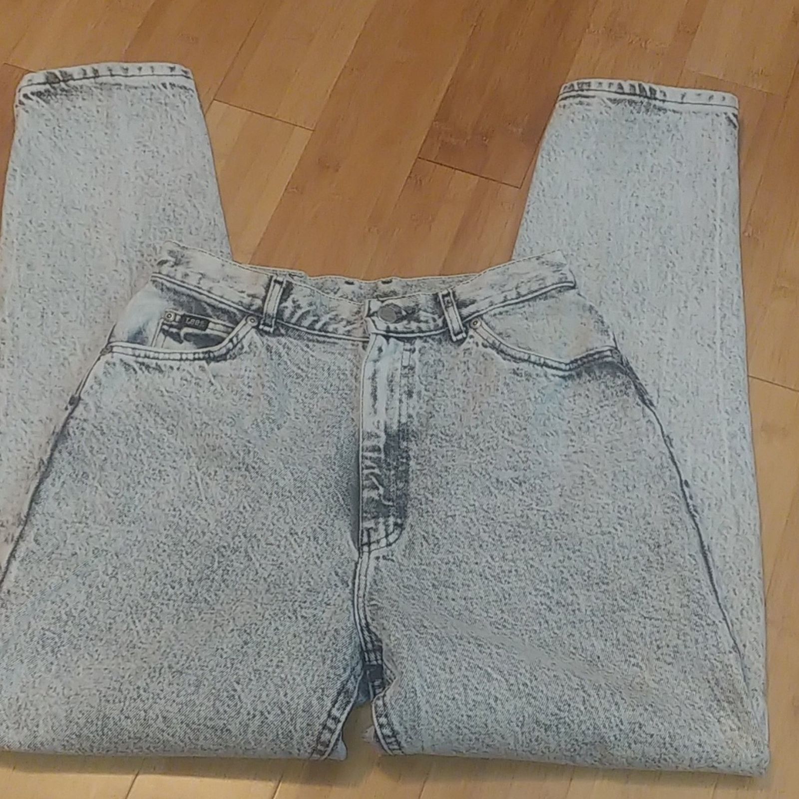 Lee Lee Acid Wash High Rise Mom Jeans 30: Size 30" / US 8 / IT 44 - 3 Thumbnail