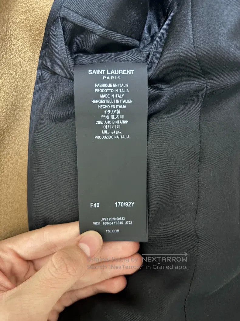 Saint Laurent Paris Saint Laurent Paris Gold Brown Wool Jacket Size US XXS / EU 40 - 5 Thumbnail