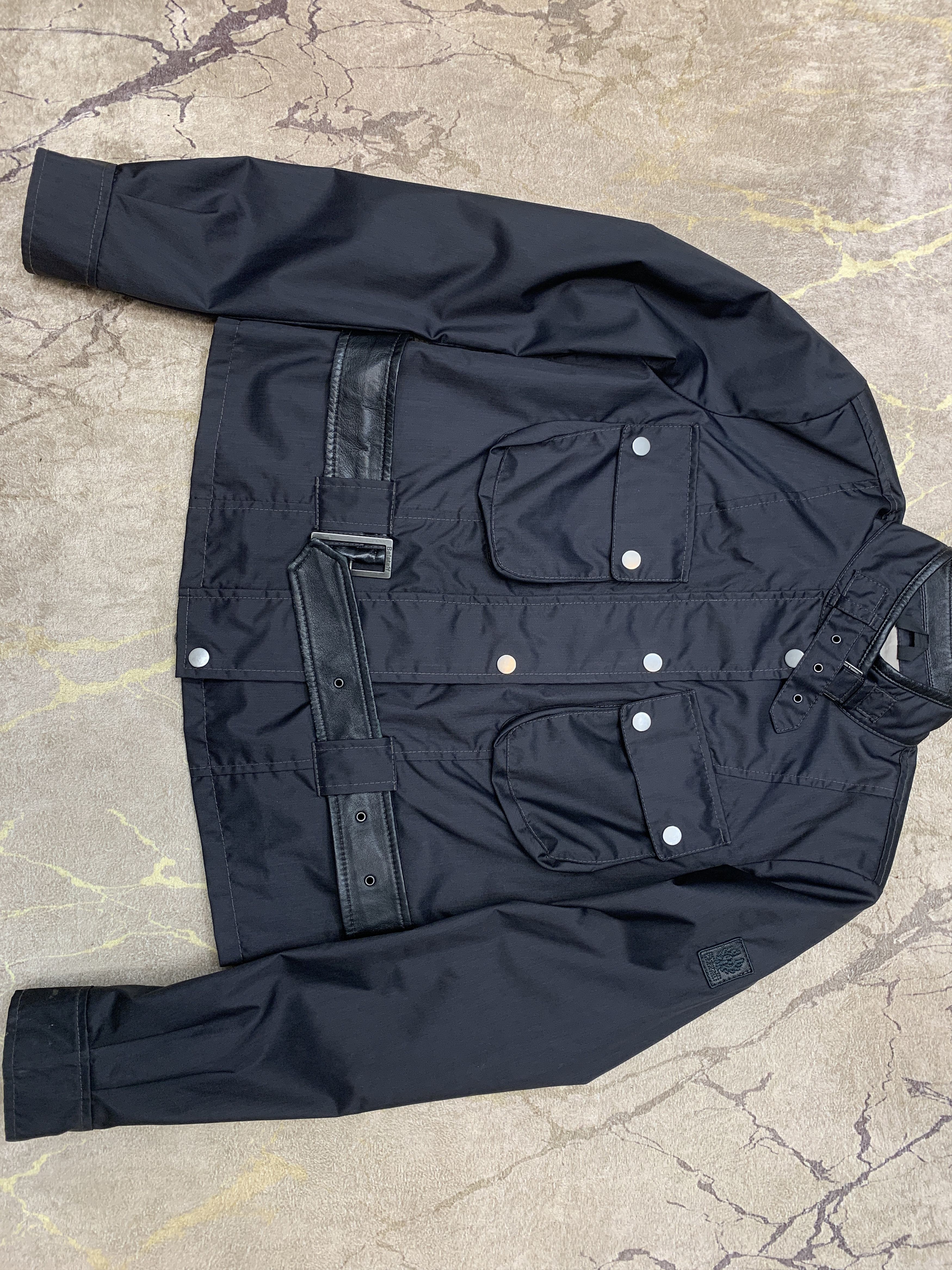 image of Gold Label Piece Belstaff Rider Leather Light Jacket Size 42 in Black, Women's