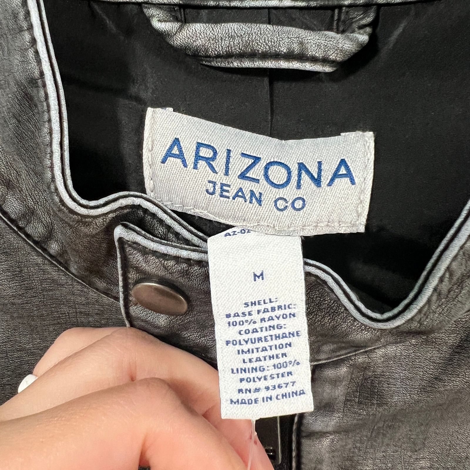 Other Arizona Womens Faux Leather Lightweight Motorcycle Size M / US 6-8 / IT 42-44 - 4 Thumbnail