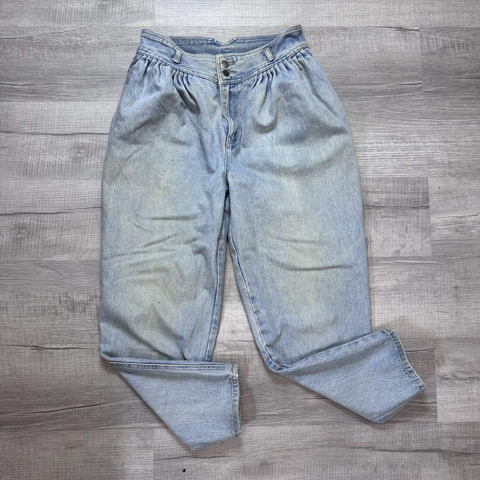 Jean × Vintage VTG GITANO Pleated High Rise Tapered Distressed Jeans Sz 14 Size 28" / US 6 / IT 42 - 1 Thumbnail