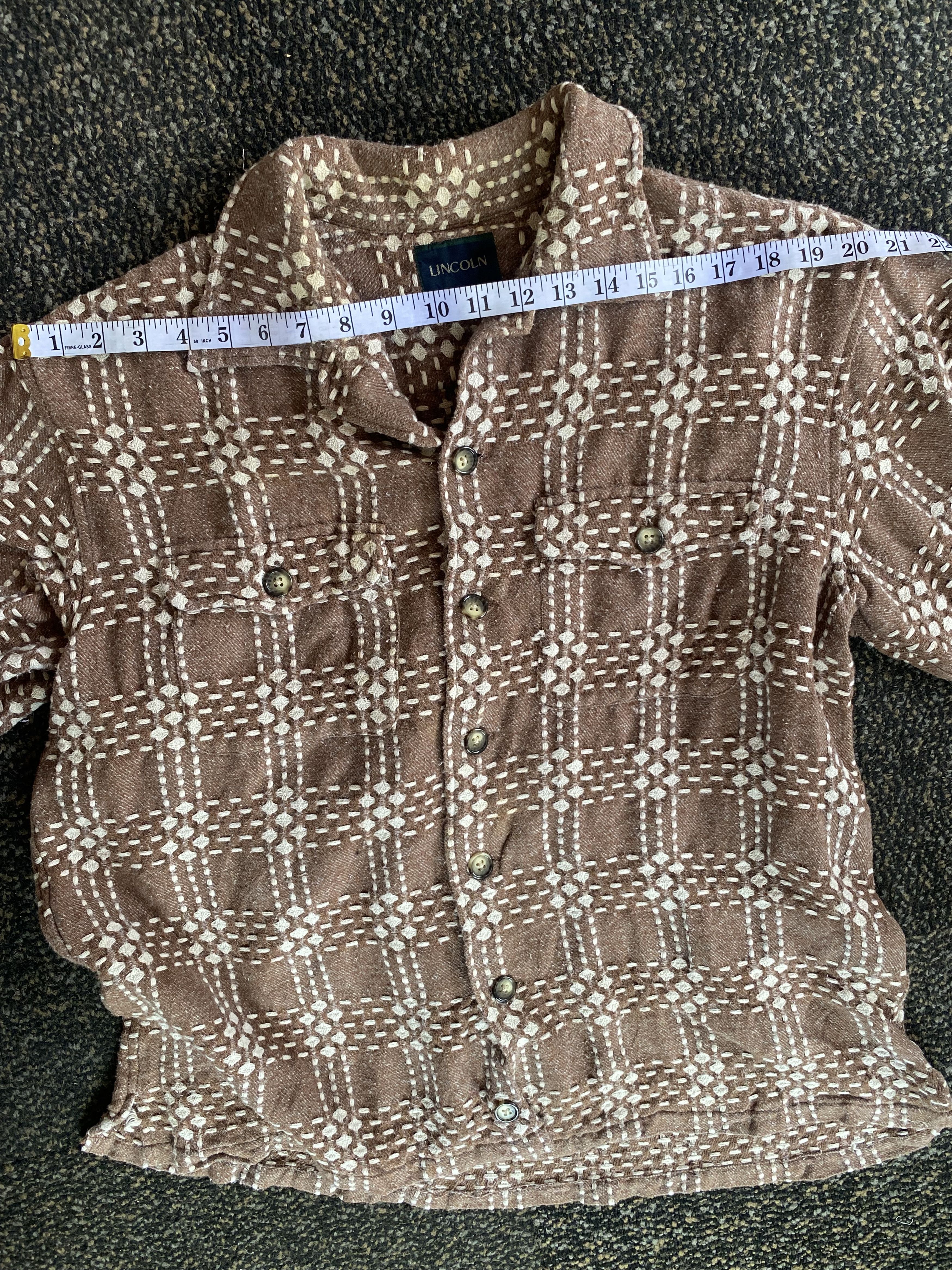 Japanese Brand × Vintage Lincoln Sashiko japan button shirt Size US L / EU 52-54 / 3 - 14 Thumbnail