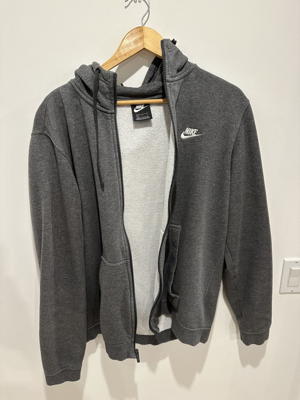 Nike Grey Nike logo hoodie Size US L / EU 52-54 / 3 - 3 Thumbnail