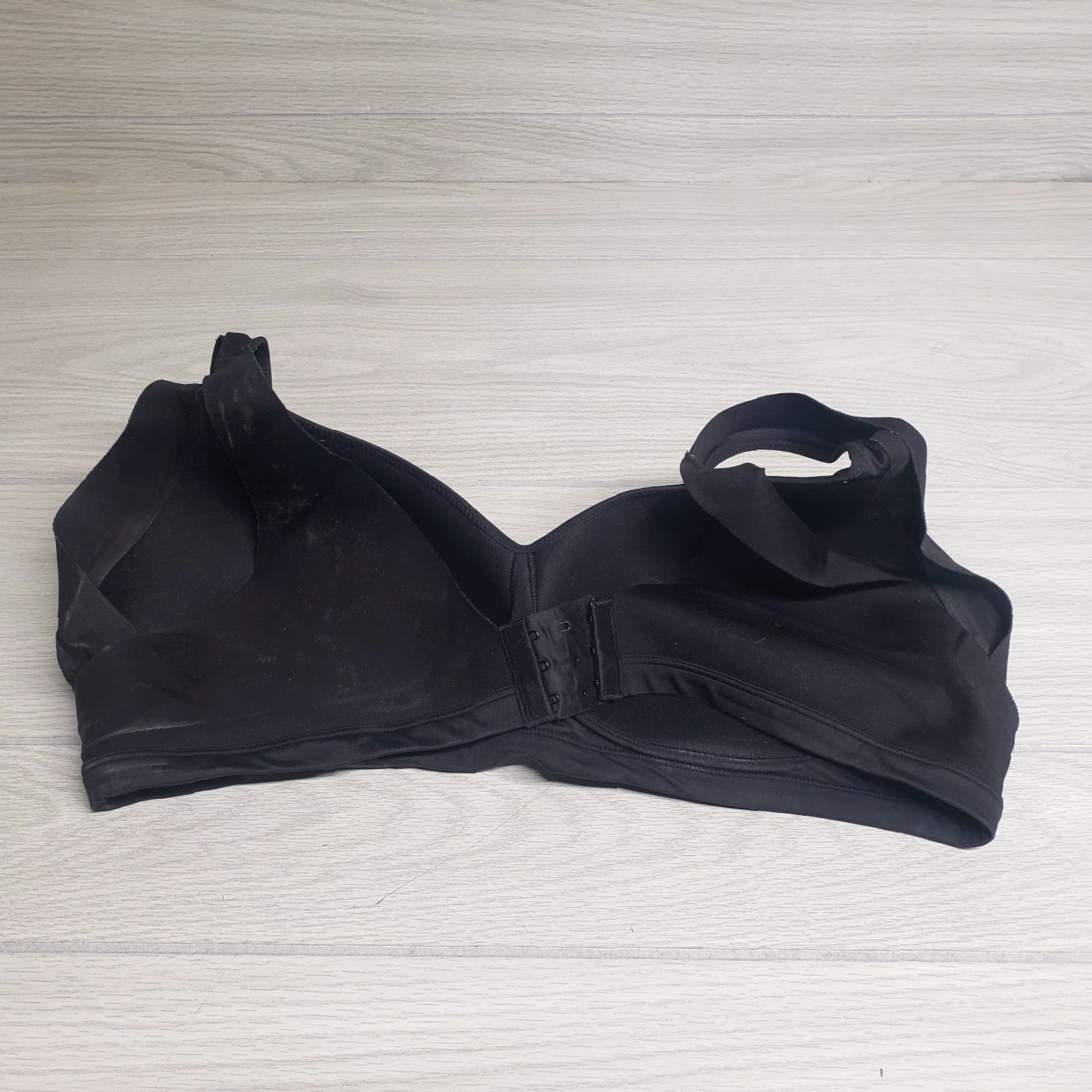 Vintage Warner's Bra 2XL Black Wireless Wide Strap T-Shirt Bra Womens Plus 2XL 32 Degrees Cool Vintage No Size ONE SIZE - 3 Thumbnail