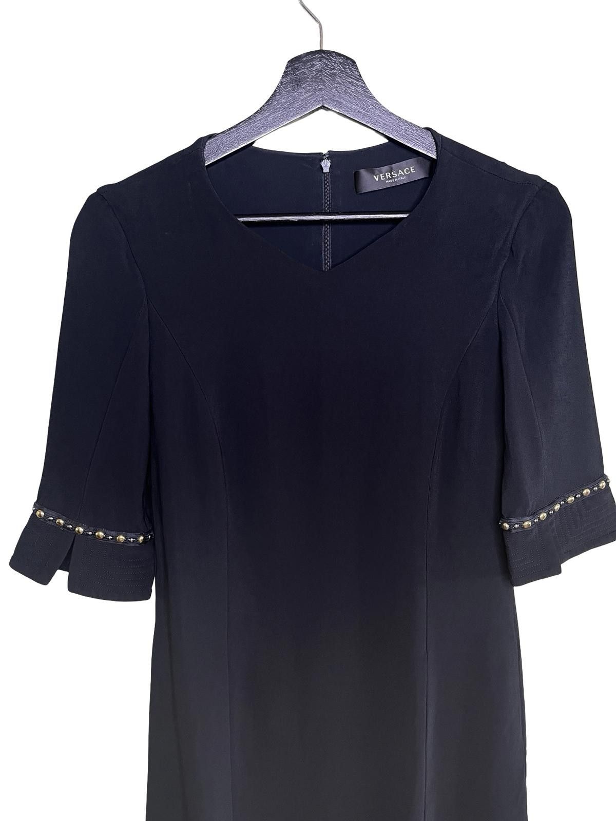 Versace Versace Medusa Stud Sleeve Mini Dress Black Size 38 Size S / US 4 / IT 40 - 3 Thumbnail