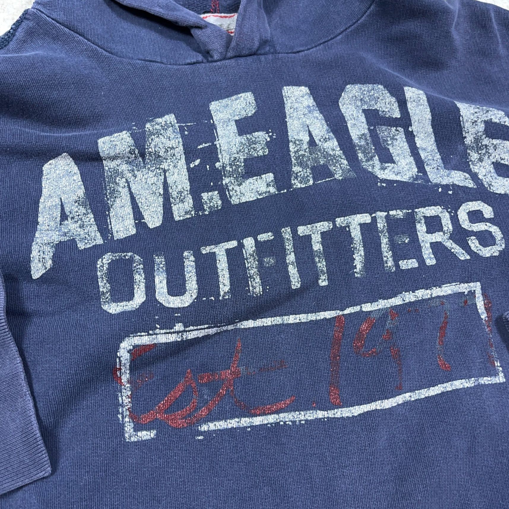 American Eagle Outfitters VINTAGE American Eagle Outfitters Hoodie Men L Blue Sweatshirt AE77 Spellout Hoodie Embroidered Logo Size US L / EU 52-54 / 3 - 5 Thumbnail