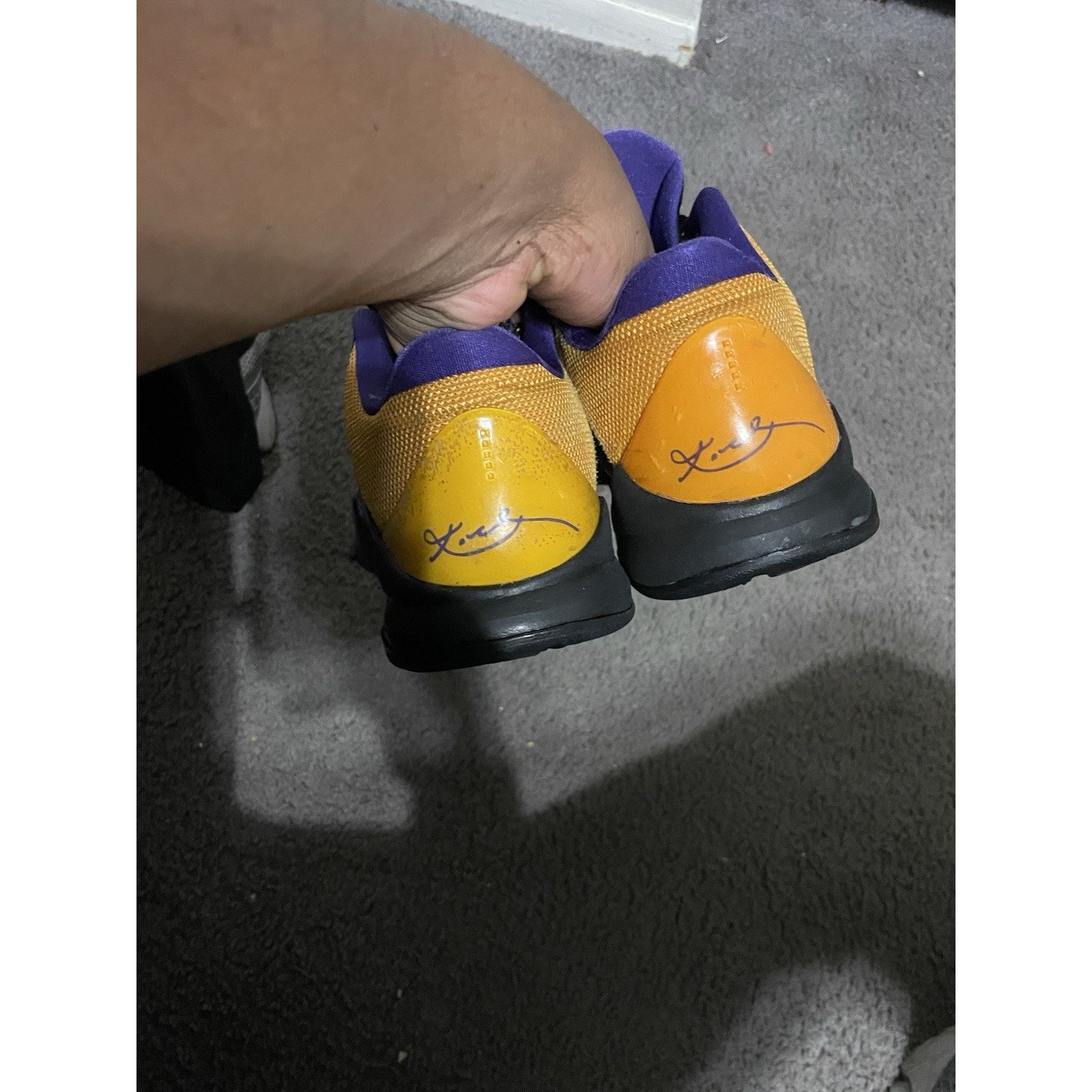 Nike Size 11 -Nike Zoom Kobe 5 Lakers Away 2009 Purple Gold Black Size US 11 / EU 44 - 5 Thumbnail