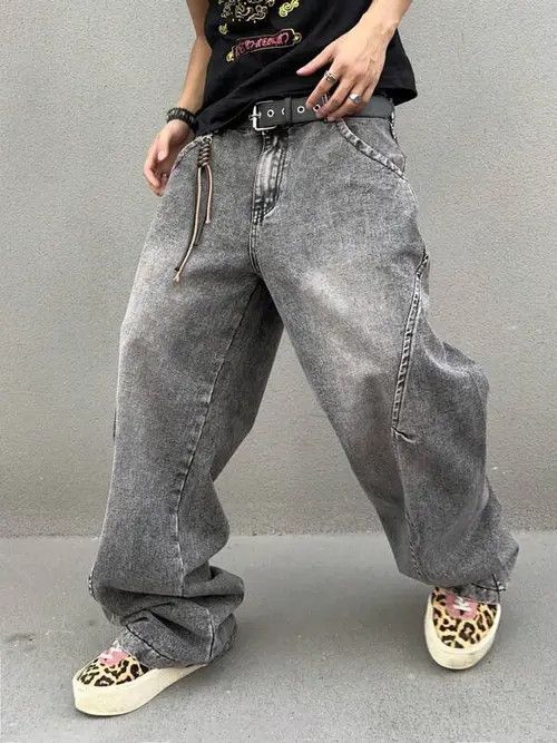 Japanese Brand Faded Baggy Denim Jeans Loose fit Size US 34 / EU 50 - 3 Thumbnail