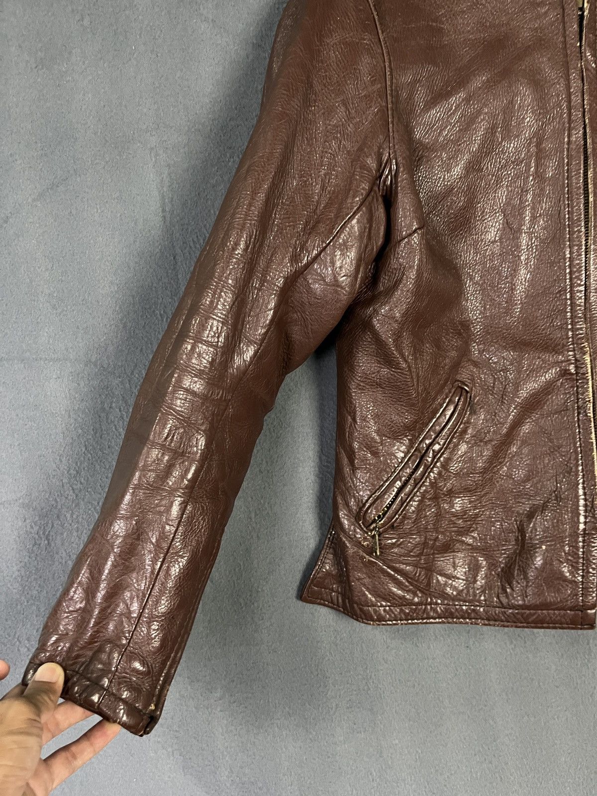 Bates Hats × Vintage Vintage 70s Bates USA Talon / SERVAL Zipper Biker Jacket Size US XS / EU 42 / 0 - 4 Thumbnail
