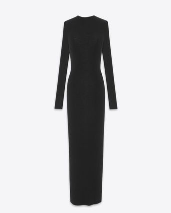 o1bcso1str1125 Open Back Dress In Cashmere in Black