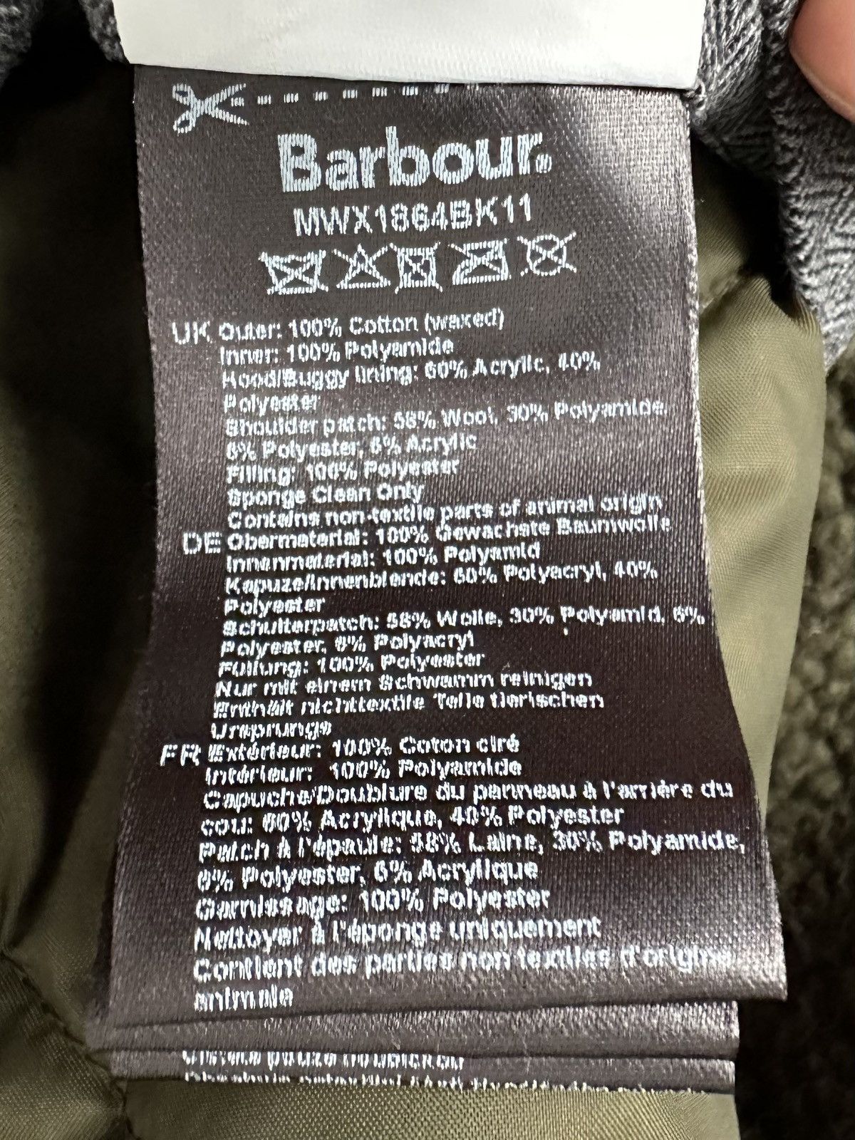 Barbour Barbour nautic waxed hooded jacket MWX1864BK11 Size US S / EU 44-46 / 1 - 16 Thumbnail
