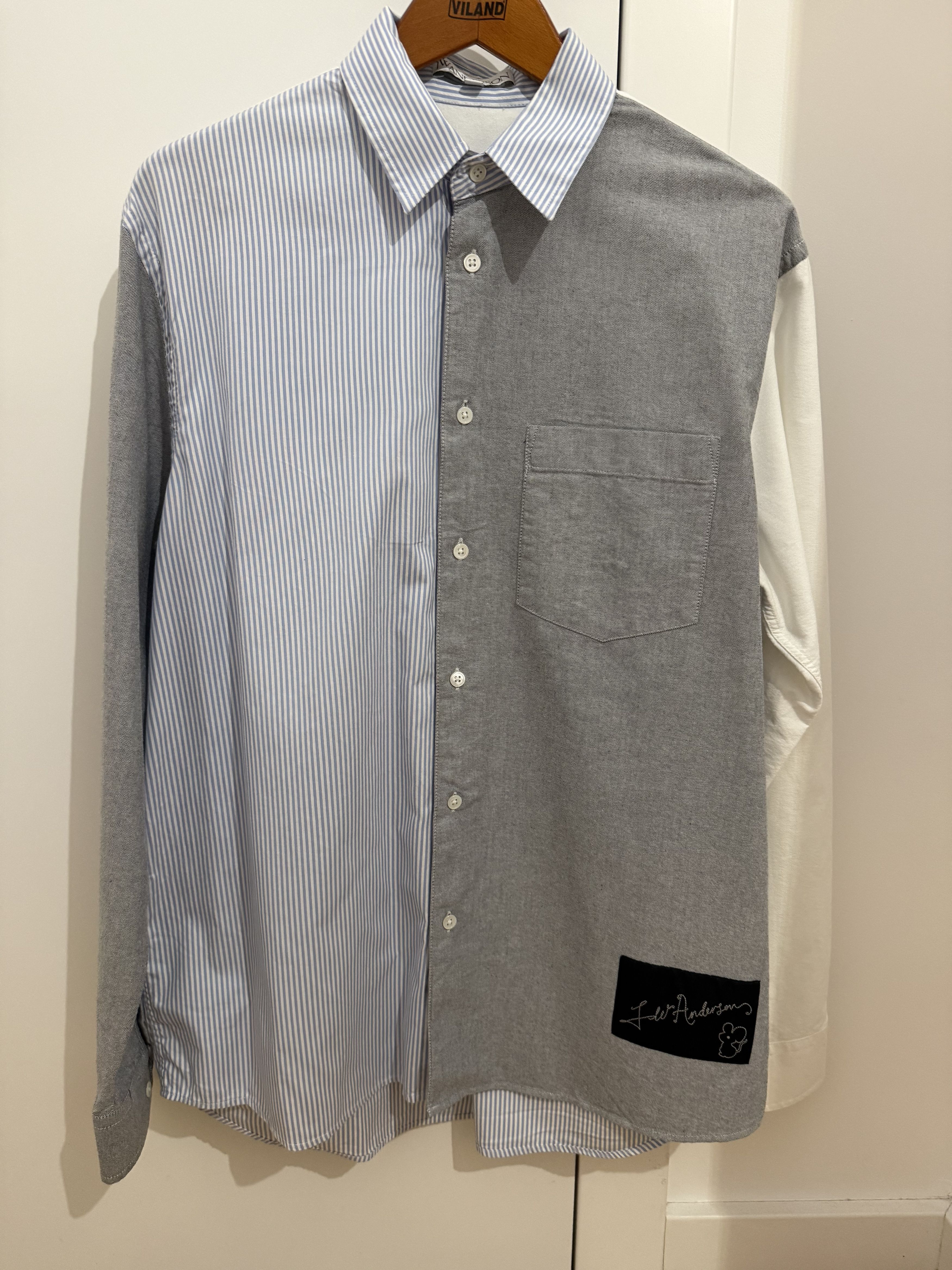 JW Anderson JW ANDERSON CLASSIC FIT PATCHWORK SHIRT Size US M / EU 48-50 / 2 - 1 Thumbnail