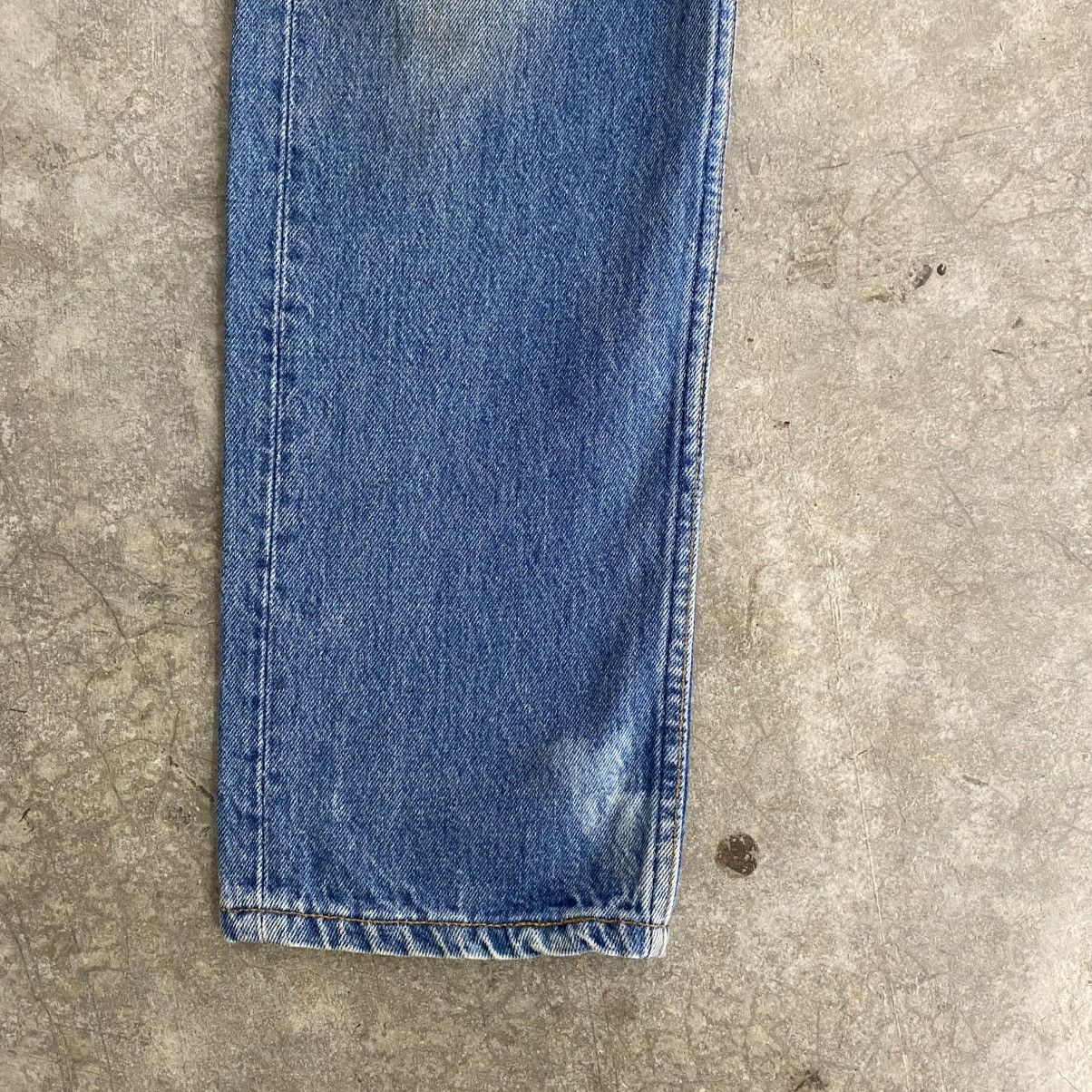 Levi's Size 29x32.5 Vintage 1992 Levis 501 Faded Blue Stained Jeans Size US 29 - 6 Thumbnail