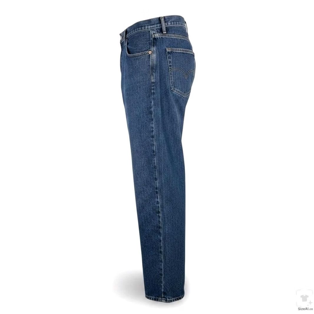 Levi's Levi's 550 Jeans Mens 42x32 Blue Medium Wash Relaxed Tapered Denim Zip Fly Jeans Size US 42 / EU 58 - 3 Thumbnail