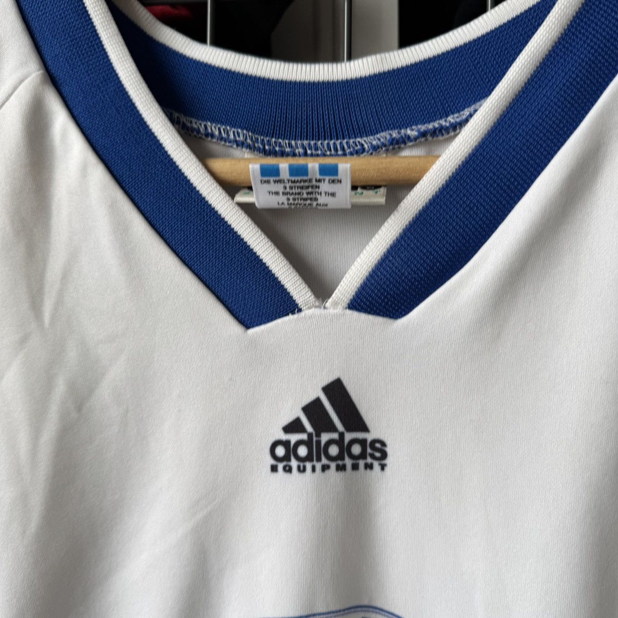 Vintage Vintage 90s Adidas Equipment Blackhawk Soccer Club Jersey US Size US XL / EU 56 / 4 - 7 Thumbnail