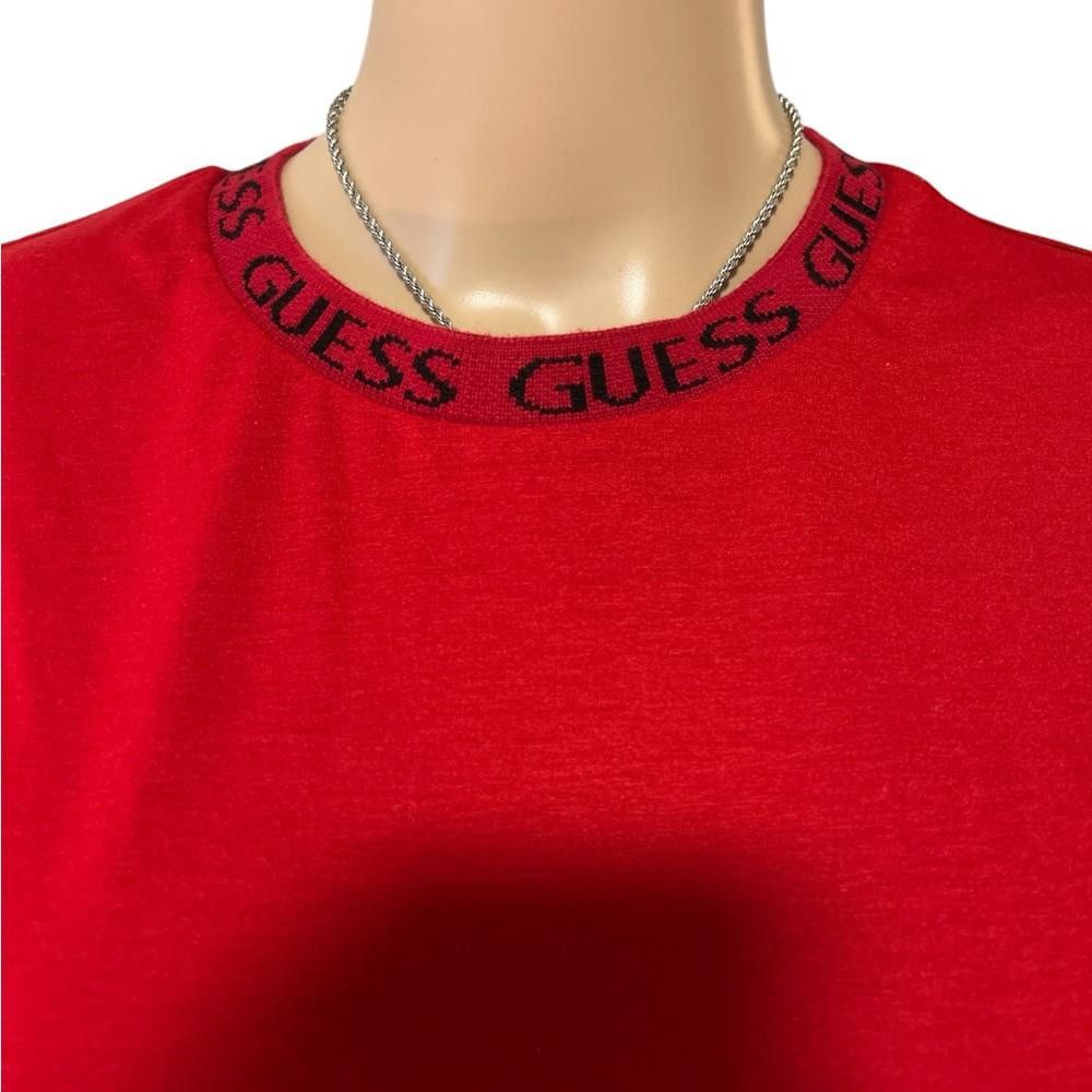 Designer Red GUESS T-Shirt, Size M Size M / US 6-8 / IT 42-44 - 2 Thumbnail